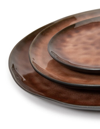 Serax - Pascale Naessens - BORD L BRUIN PURE - Set van 2
