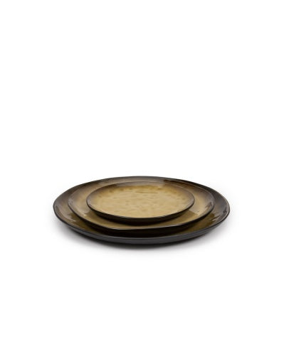 Serax - Pascale Naessens - BORD M GROEN PURE - Set van 2