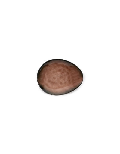 Serax - Pascale Naessens - BORD OVAAL S BRUIN PURE - Set van 4