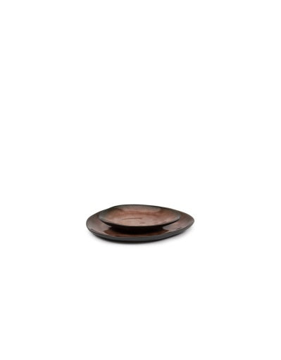 Serax - Pascale Naessens - BORD OVAAL S BRUIN PURE - Set van 4