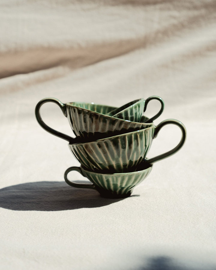 Serax - Pascale Naessens - Cappuccinokopje Groen Verde Lanza - Set van 2