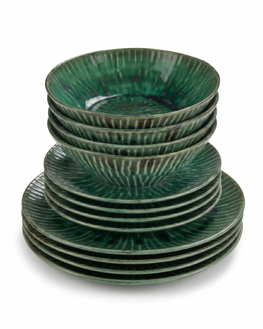 Serax - Pascale Naessens - Pastabord Groen Set 12 Pcs Verde Lanza - Set van 12