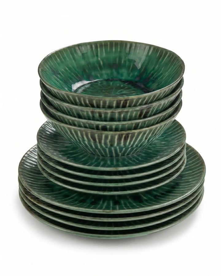 Serax - Pascale Naessens - Pastabord Groen Set 12 Pcs Verde Lanza - Set van 12