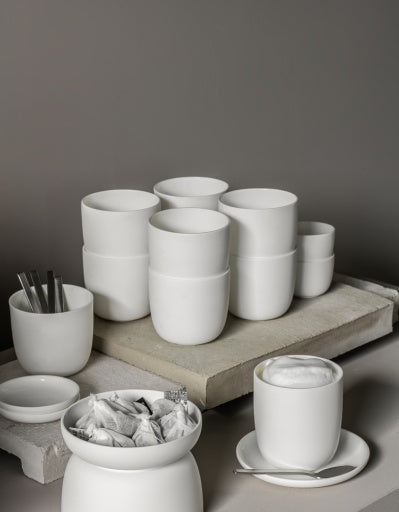 Serax - Piet Boon - KOFFIEKOP EXCL HANDVAT WIT BASE - Set van 4
