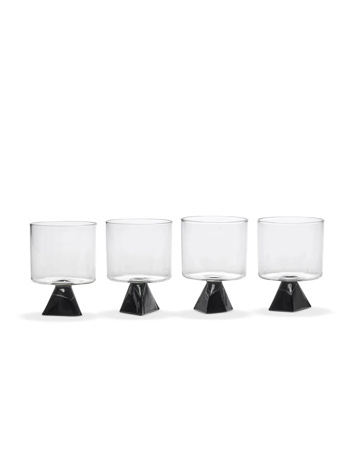 Serax - Plan C - Glas Zwart Silos - Set van 4