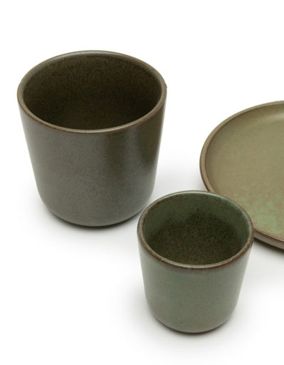 Serax - Sergio Herman - BEKER EXCL. HANDVAT CAMO GREEN SURFACE - Set van 4
