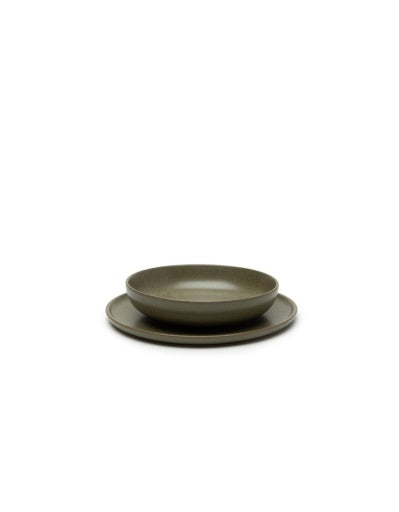 Serax - Sergio Herman - DIEP BORD M CAMO GREEN SURFACE - Set van 4