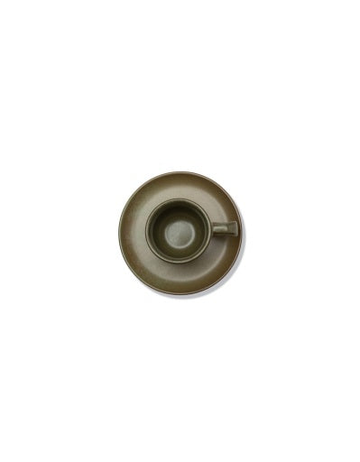 Serax - Sergio Herman - ESPRESSOKOP + SCHOTEL CAMO GREEN SURFACE - Set van 4