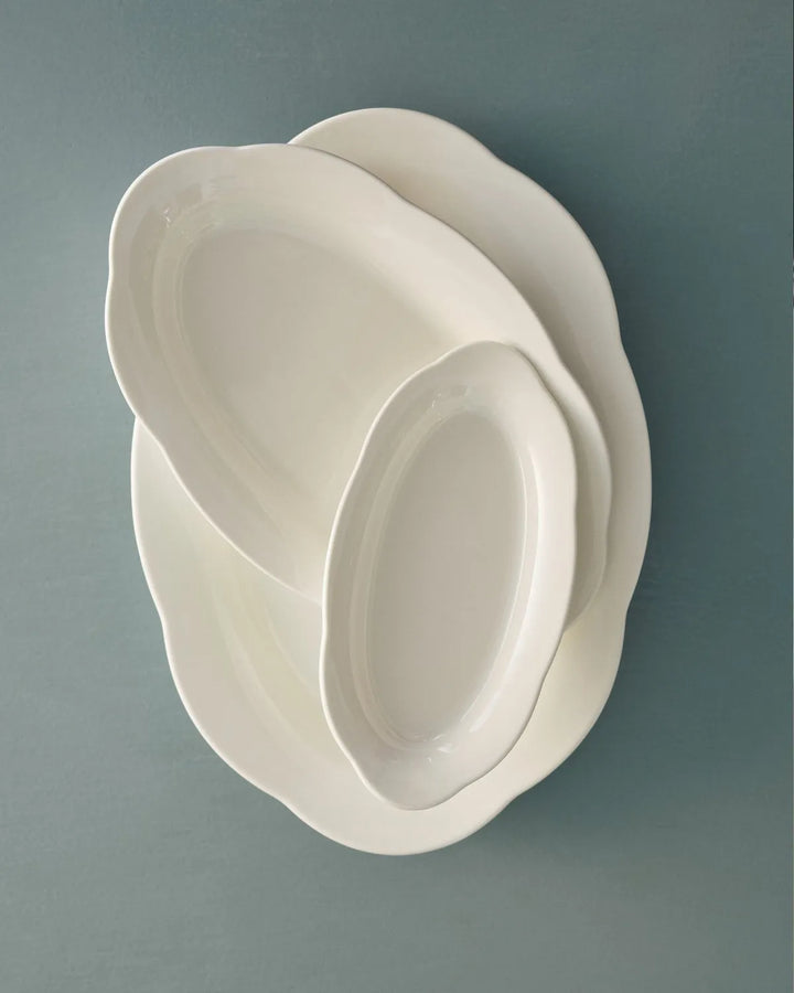 Serax - Sergio Herman - Hoog Ovaal Bord L Wit Silhouette - Set van 2