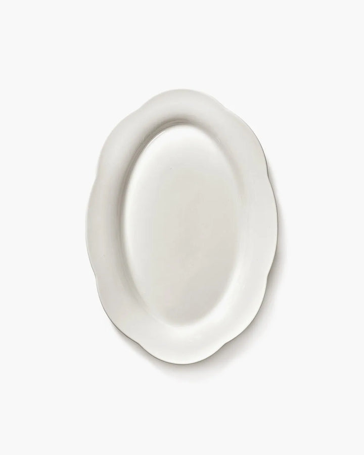 Serax - Sergio Herman - Hoog Ovaal Bord L Wit Silhouette - Set van 2