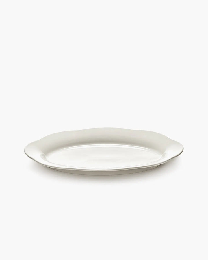 Serax - Sergio Herman - Hoog Ovaal Bord L Wit Silhouette - Set van 2