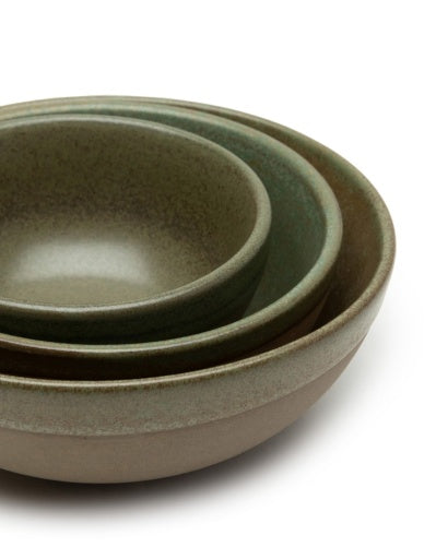 Serax - Sergio Herman - KOM M CAMO GREEN SURFACE - Set van 4