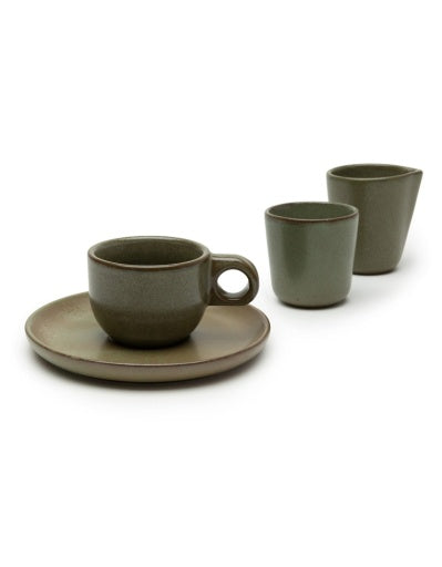 Serax - Sergio Herman - RISTRETTOKOP CAMO GREEN SURFACE - Set van 4