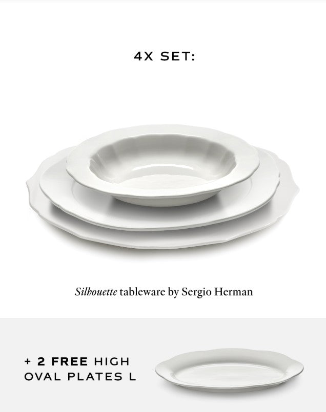 Serax - Sergio Herman - Serviesset Wit Silhouette - 14-delig