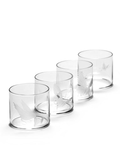 Serax - Tomorrowland - GLAS DIFFERENT ENGRAVEMENTS ASS/4 UNITY - Set van 4