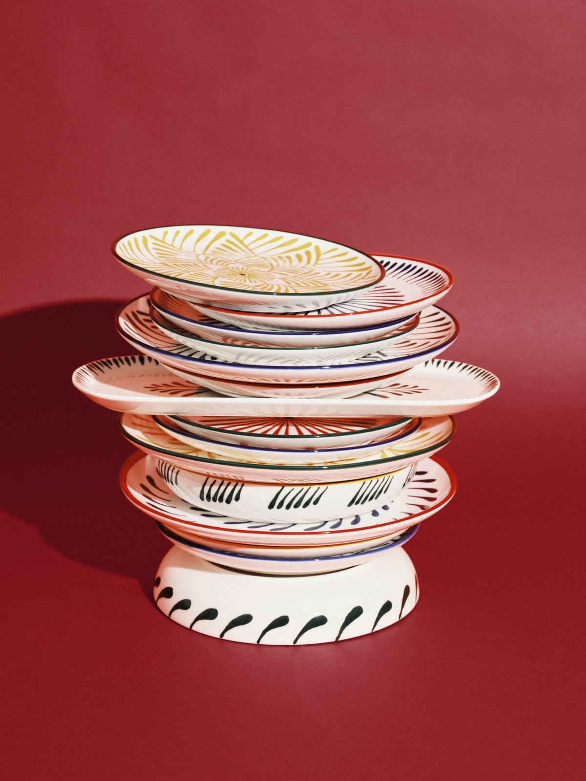 Serax - Waww La Table - Serveerbord Ovaal Rood Groen Bazaar