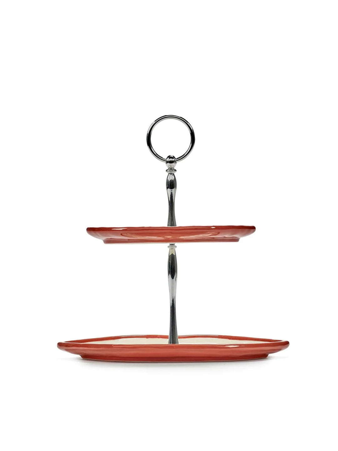 Serax - Wouters &amp; Hendrix - Gebakschalen Cakestandaard 2-laags Rood Wit