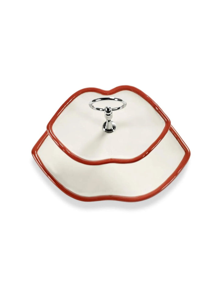 Serax - Wouters &amp; Hendrix - Gebakschalen Cakestandaard 2-laags Rood Wit