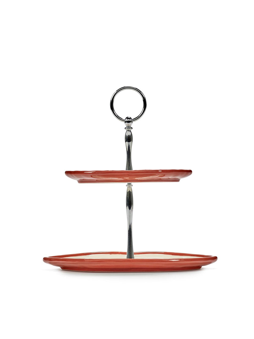 Serax - Wouters &amp; Hendrix - Gebakschalen Cakestandaard 2-laags Rood Wit