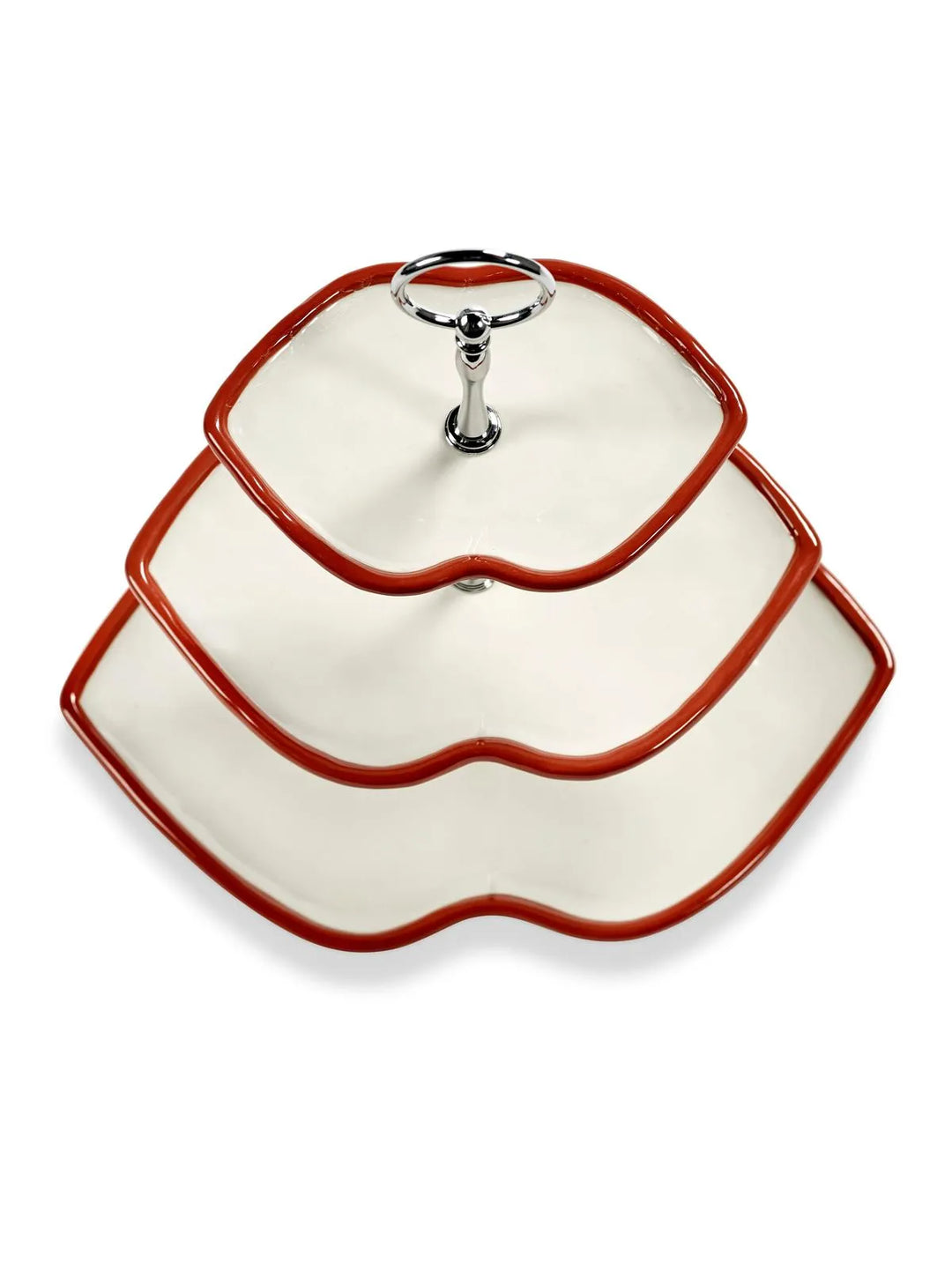 Serax - Wouters &amp; Hendrix - Gebakschalen Cakestandaard 3-laags Rood Wit