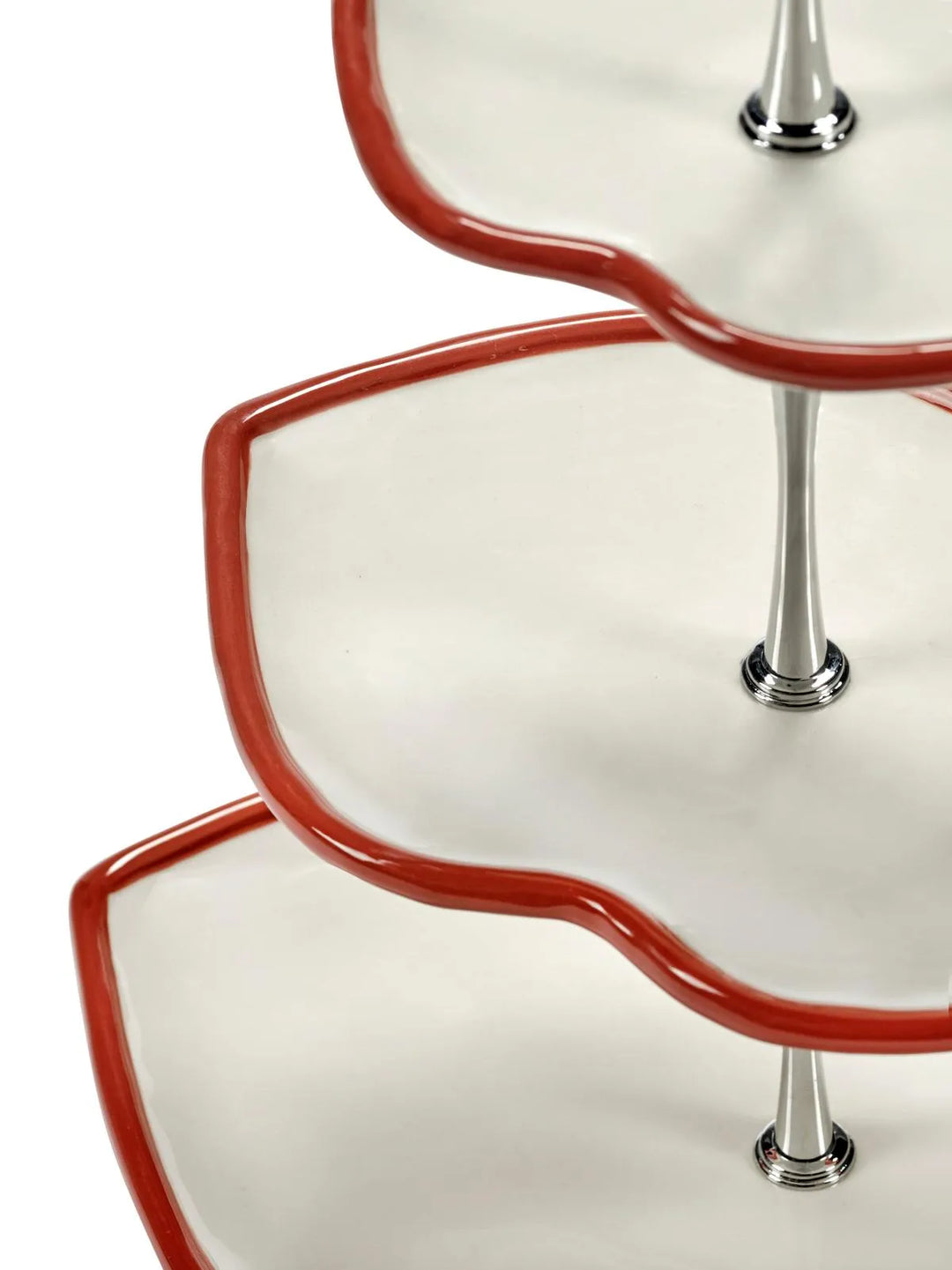 Serax - Wouters &amp; Hendrix - Gebakschalen Cakestandaard 3-laags Rood Wit