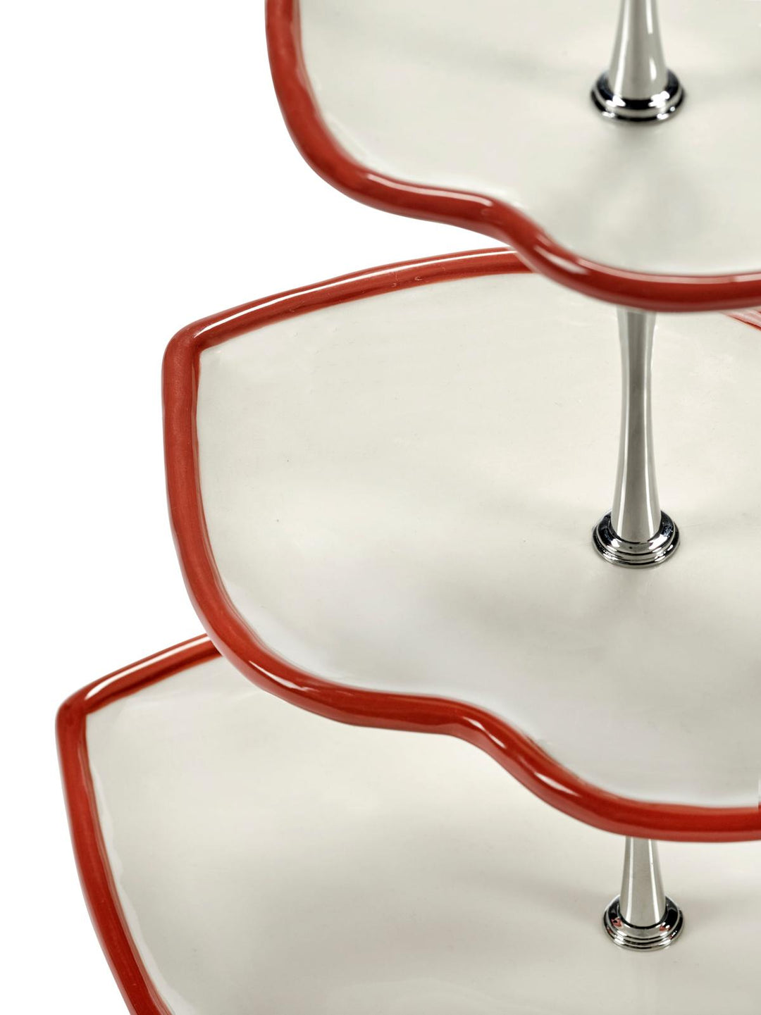 Serax - Wouters &amp; Hendrix - Gebakschalen Cakestandaard 3-laags Rood Wit