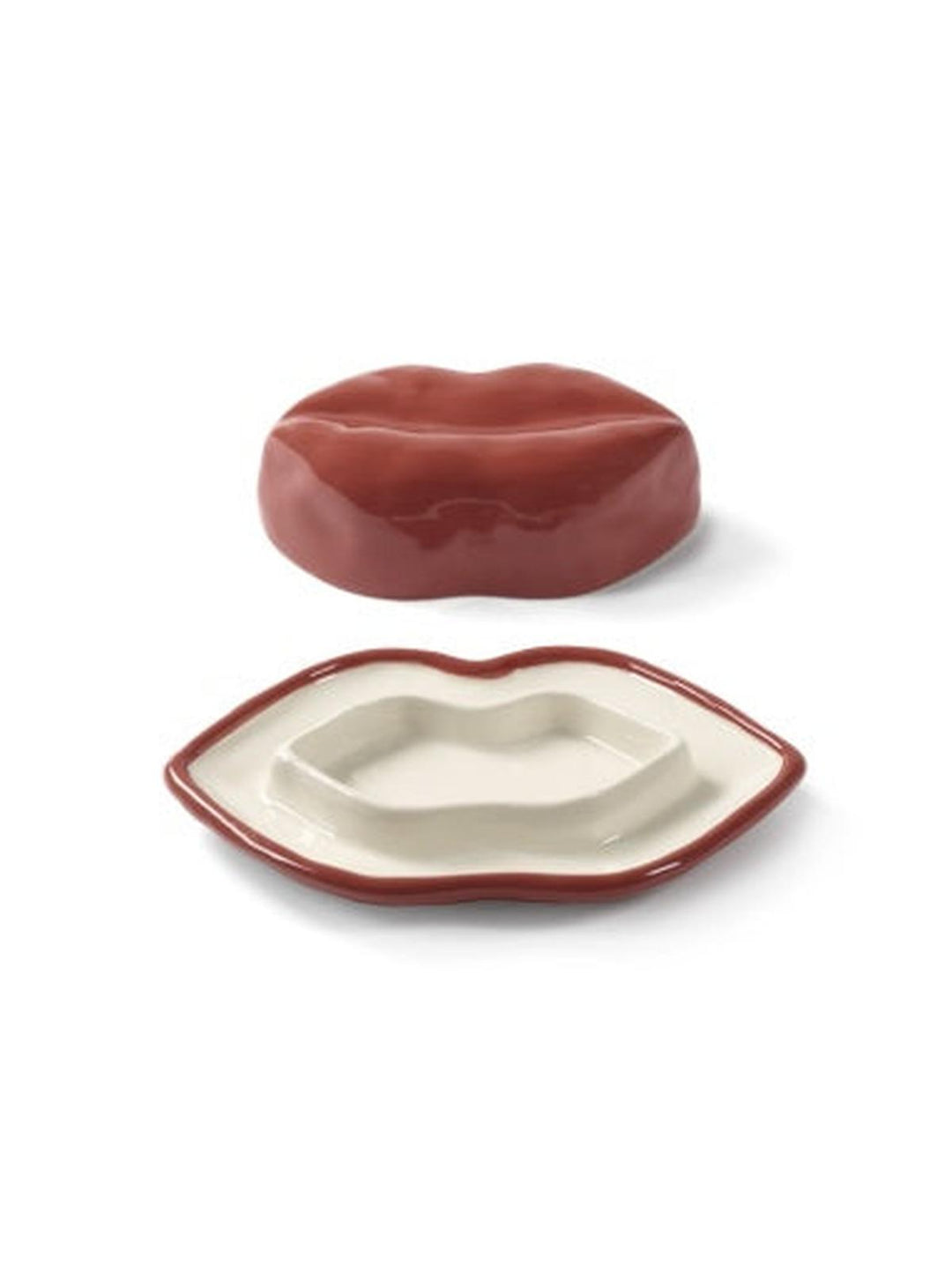 Serax - Wouters &amp; Hendrix - Schaal met Deksel Rood Wit Lips