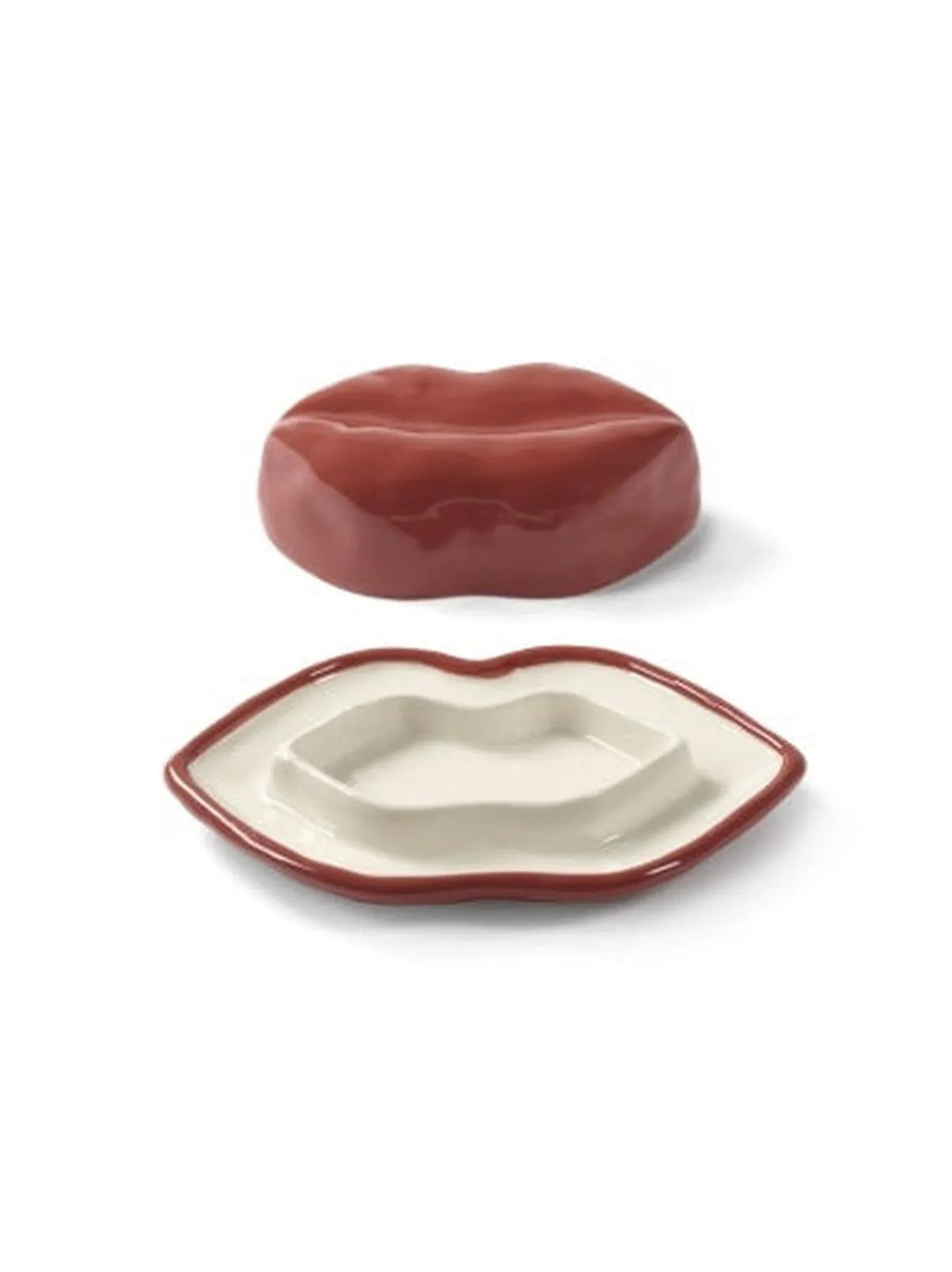 Serax - Wouters &amp; Hendrix - Schaal met Deksel Rood Wit Lips