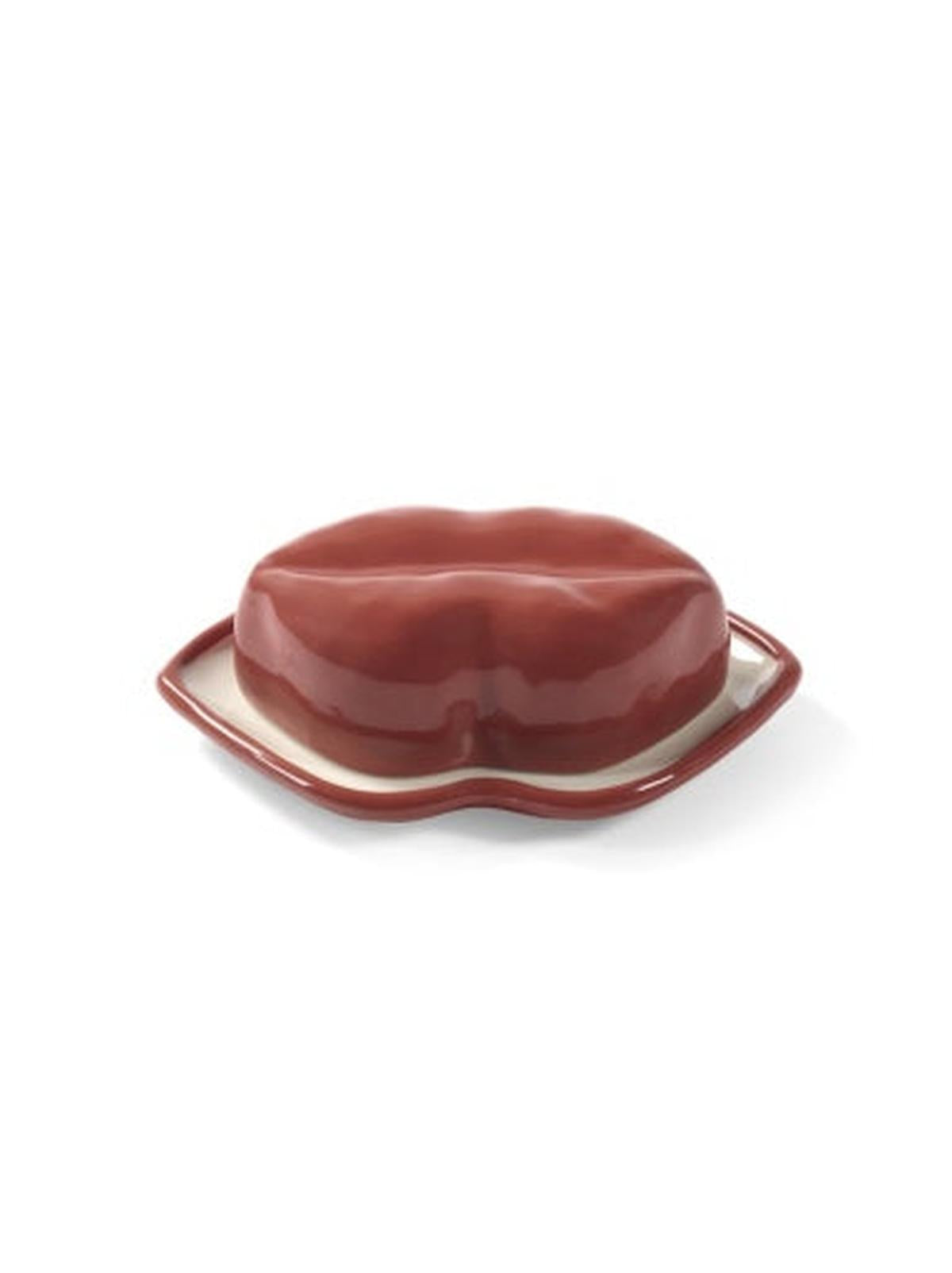 Serax - Wouters & Hendrix - Schaal met Deksel Rood Wit Lips