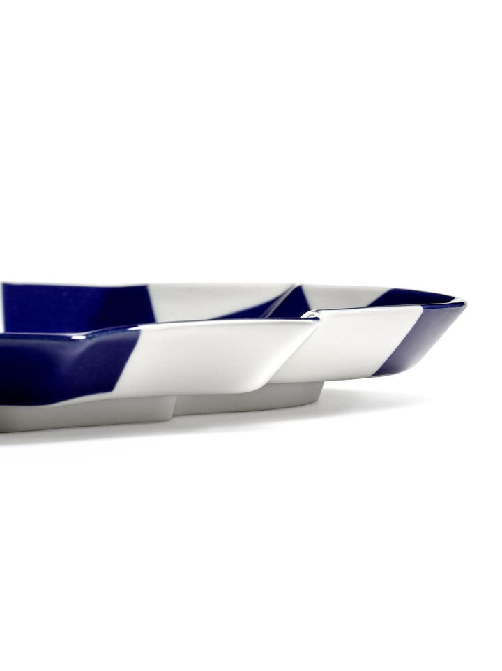 Serax - Wouters &amp; Hendrix - Serveerbord Ovaal Blauw Wit