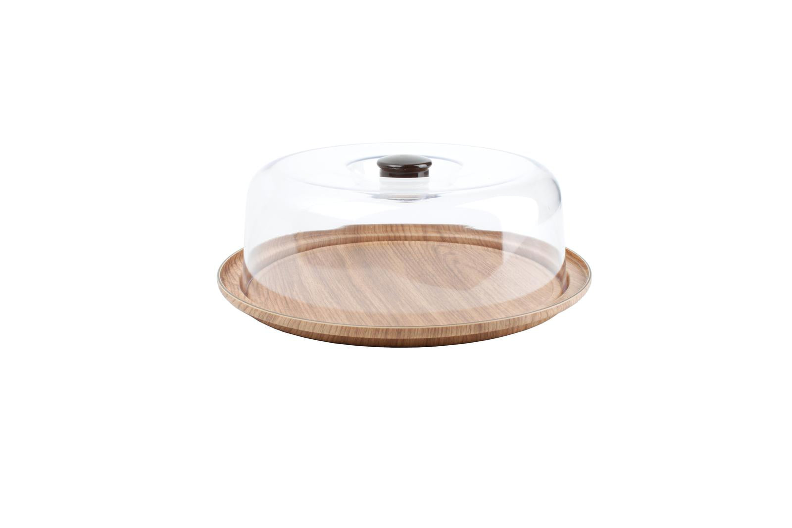 Serveerschaal 30,5cm met stolp bruin Buffet - Set van 6