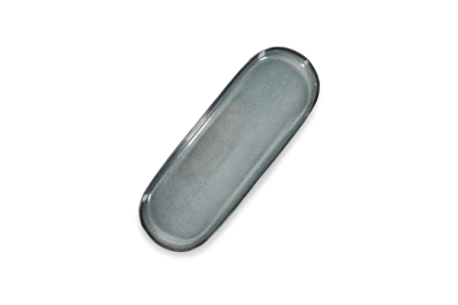 Serveerschaal 38,5x14xH2,5cm groen/blauw Meridian - Set van 2