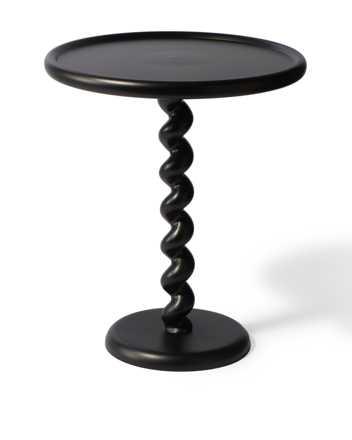 Polspotten - Bijzettafel Twister Zwart