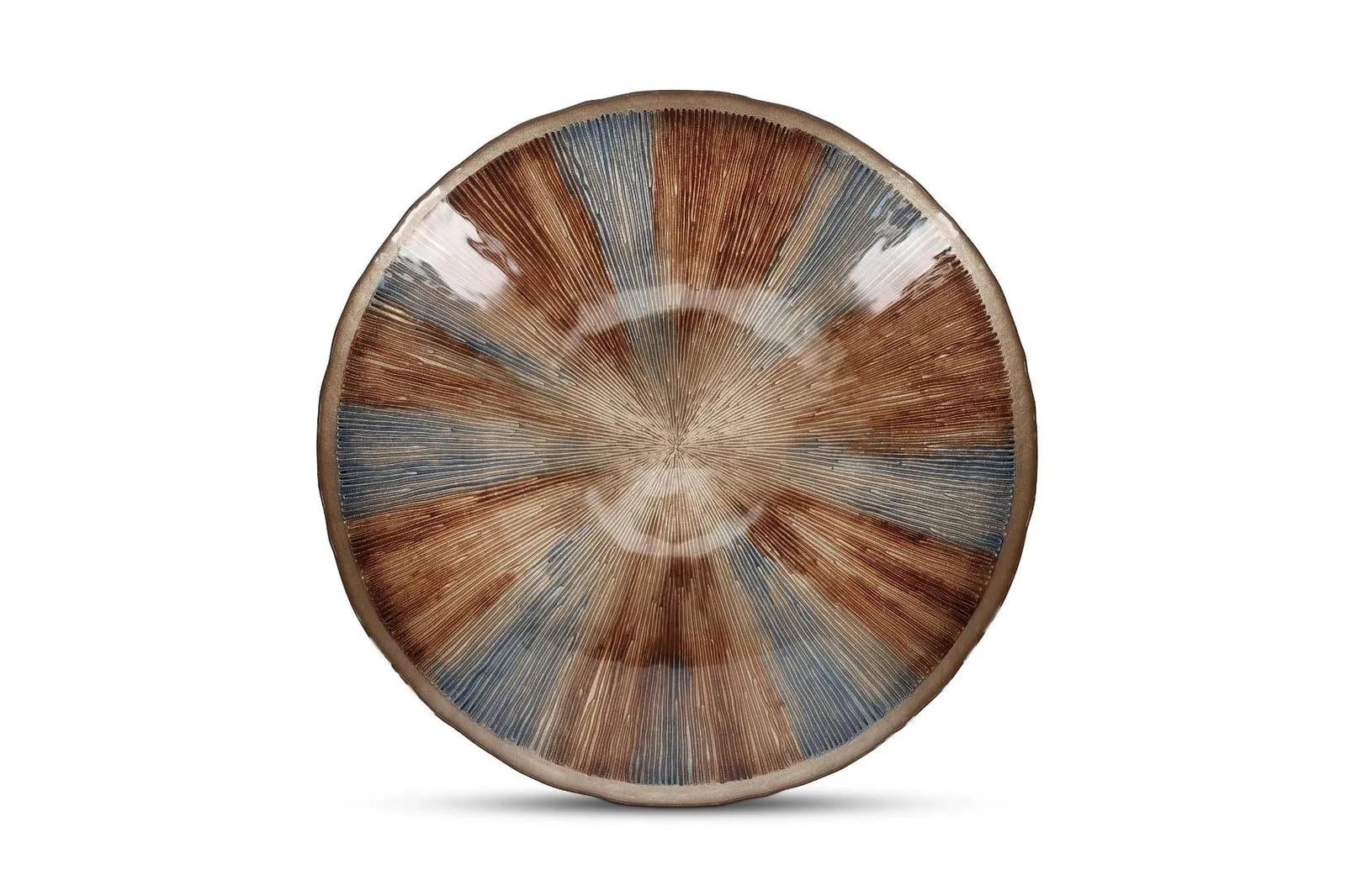 Sierschaal 40xH6,5cm glas autumn Cosmo