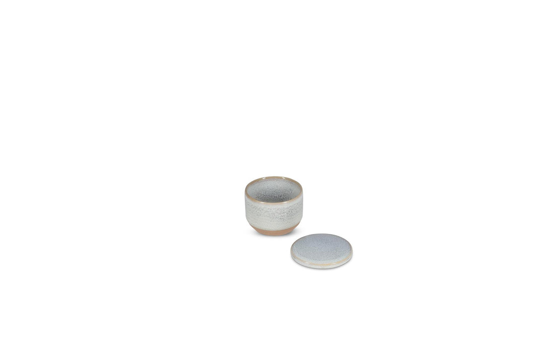 Suikerpot 7xH6cm met deksel beige Cameo