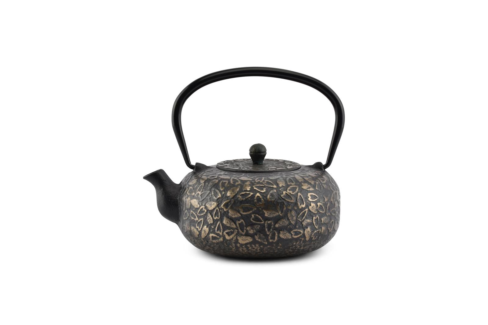 Theepot 88cl leaves zwart Sencha