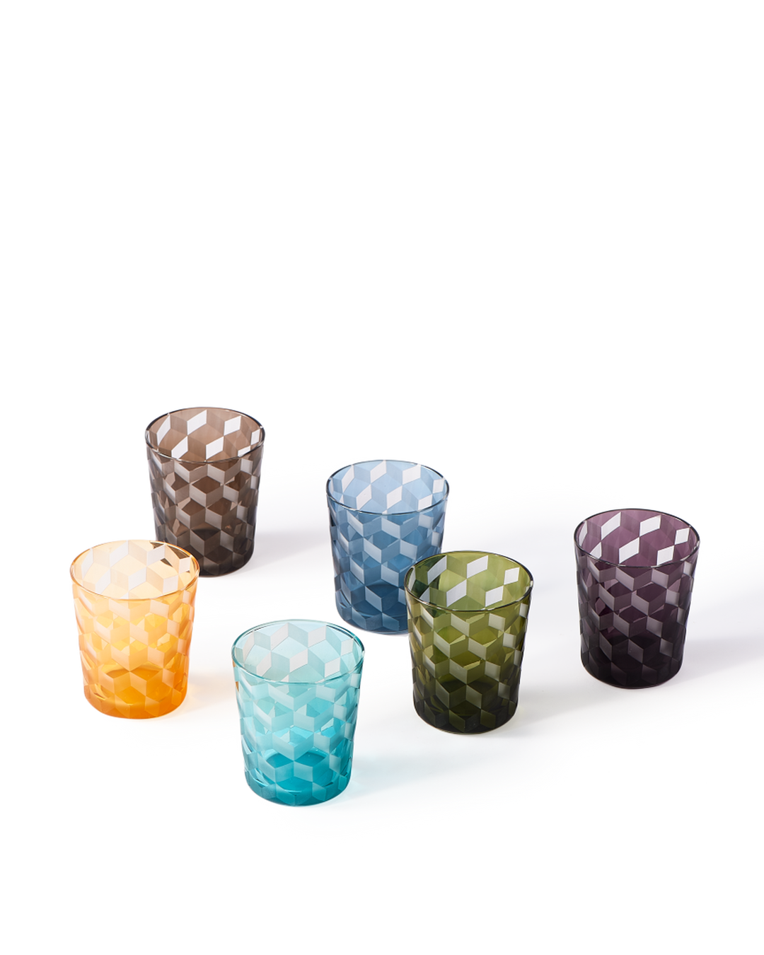 Polspotten - Glas Blocks Multicolor (set van 6)