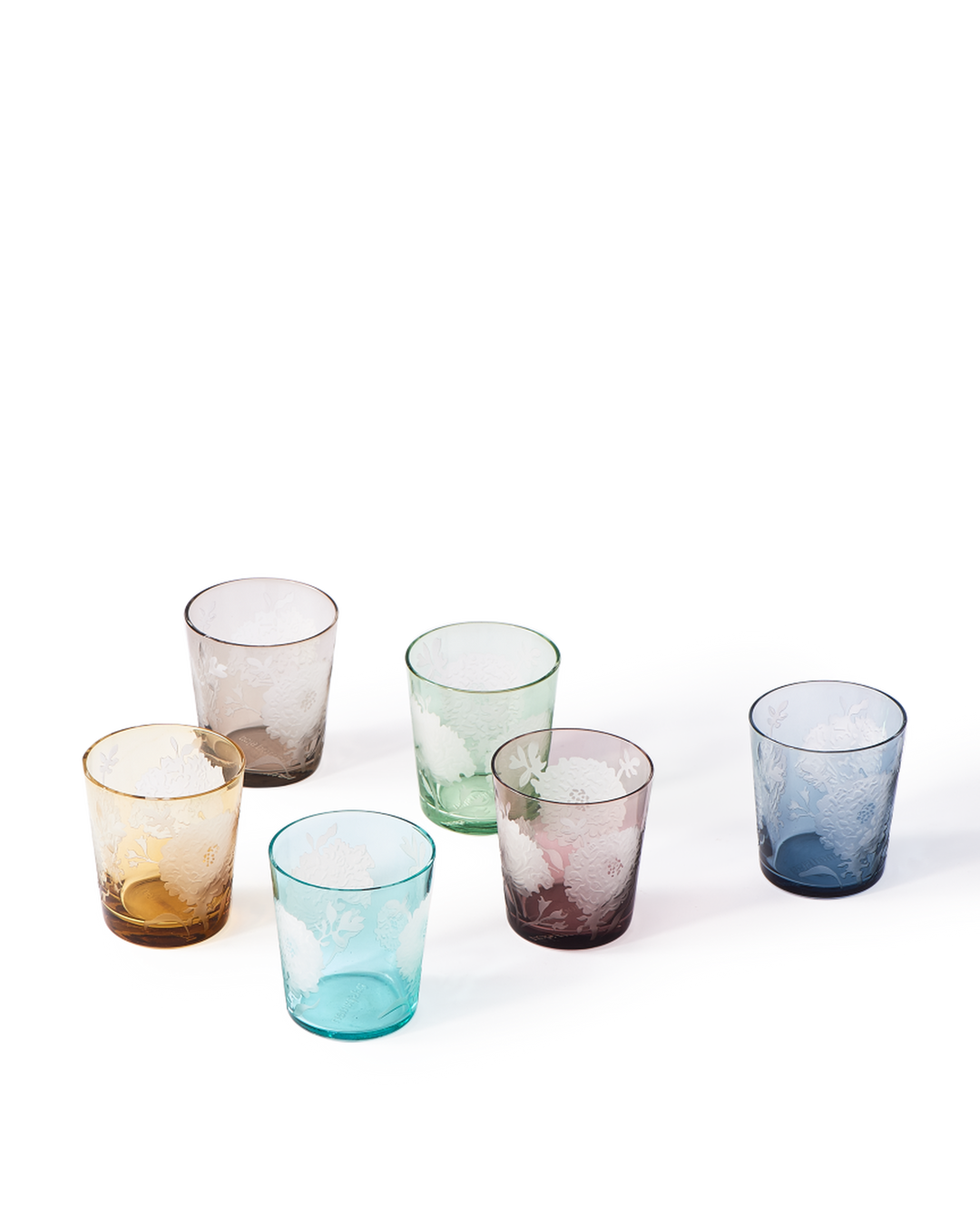 Polspotten - Glas Peony Multicolor (set van 6)