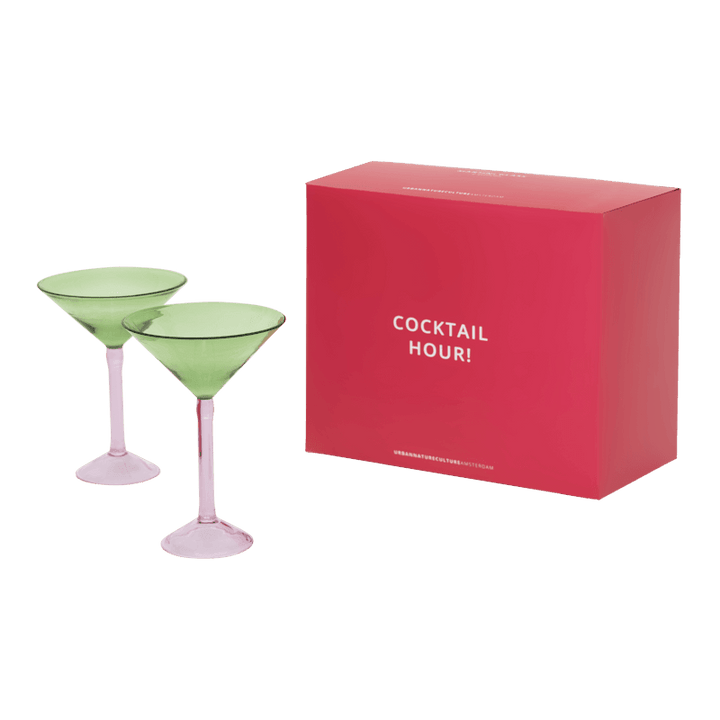 Urban Nature Culture | Martini cocktail glas, set van 2, in geschenkverpakking
