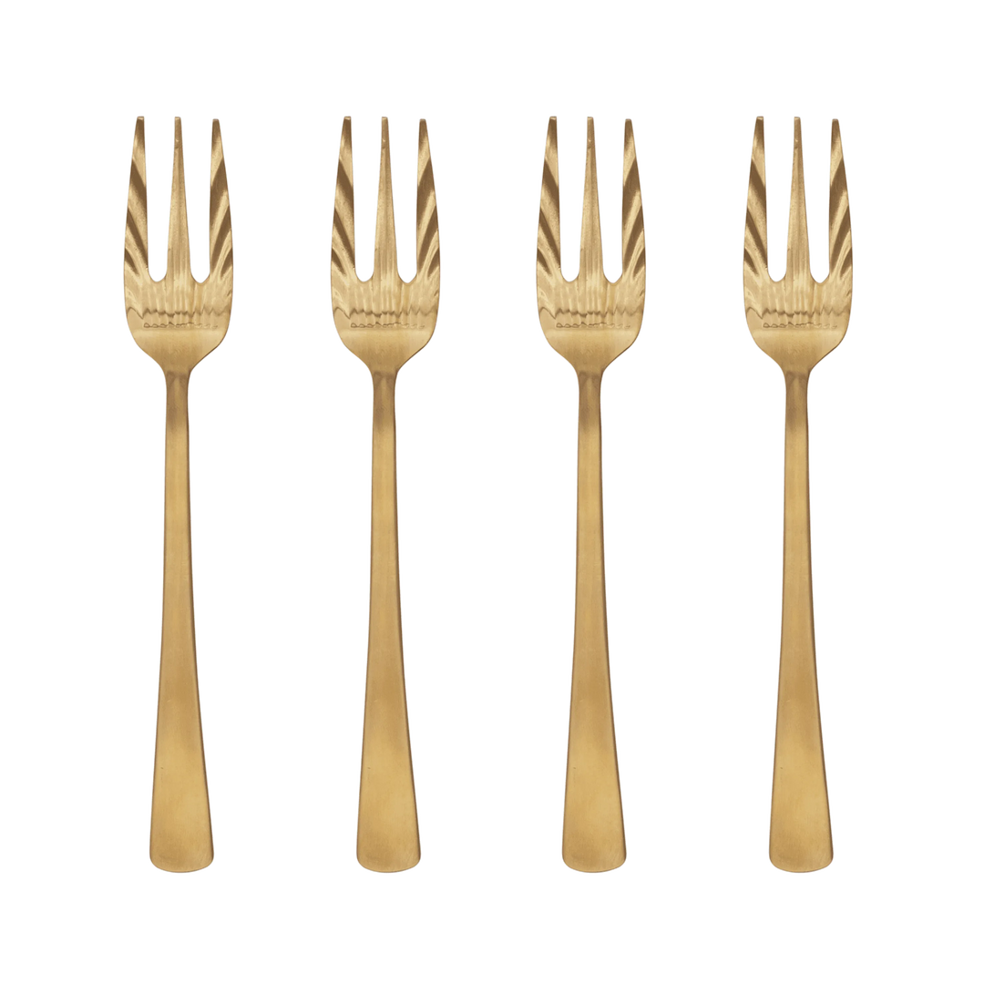 Urban Nature Culture | Vork goud set van 4 in cadeauverpakking