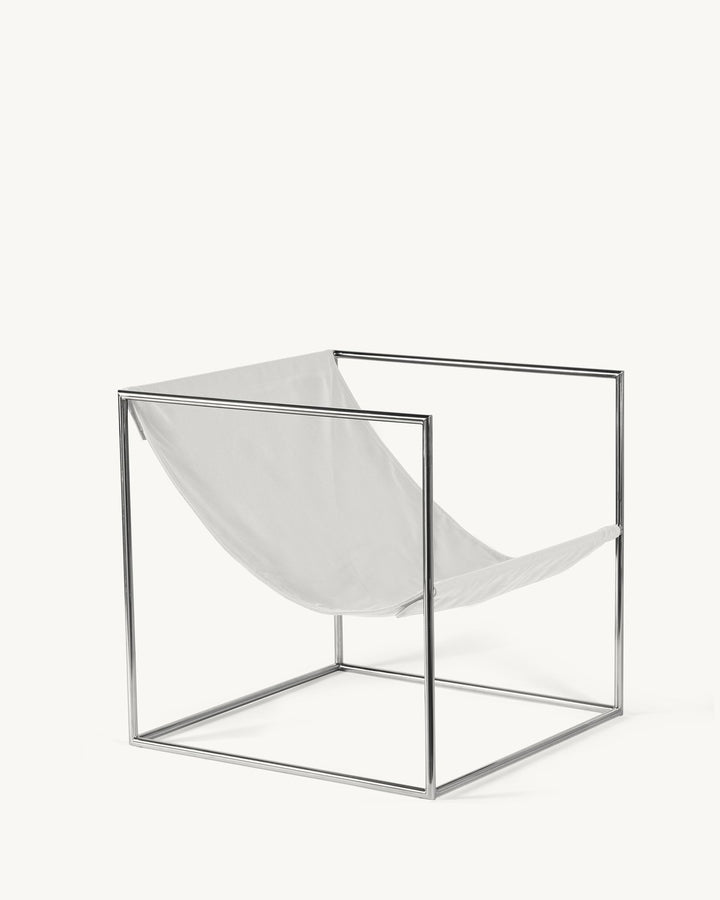 Serax - muller van severen - Stoelen Solo Zit Roestvast Staal/Wit