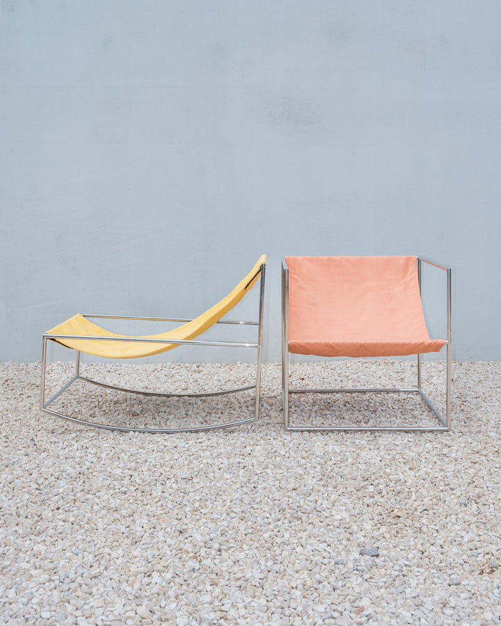 Serax - muller van severen - Stoelen Solo Zit Roestvast Staal/Roze