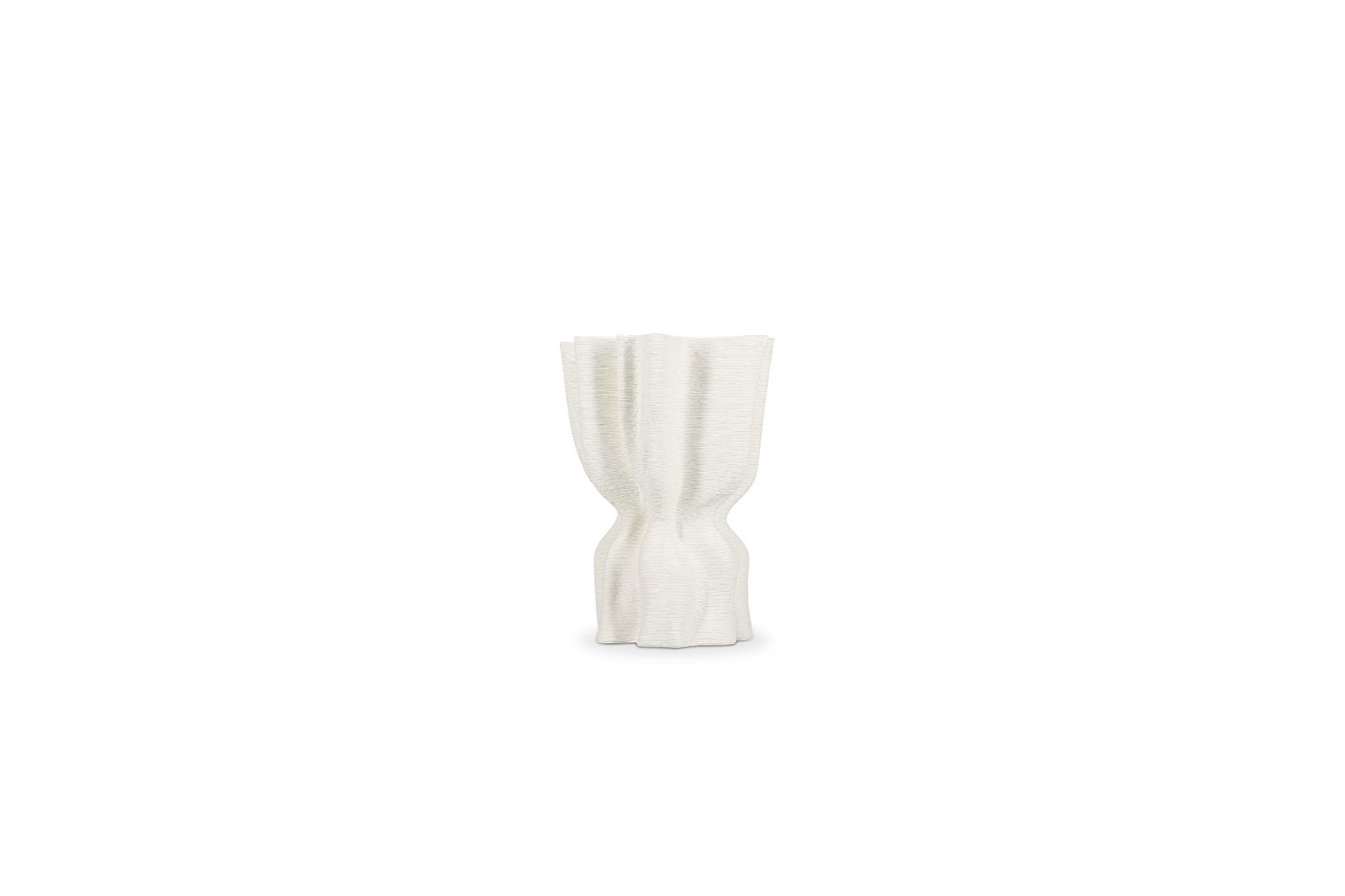 Vaas 17x13,5xH22cm draped white Vea