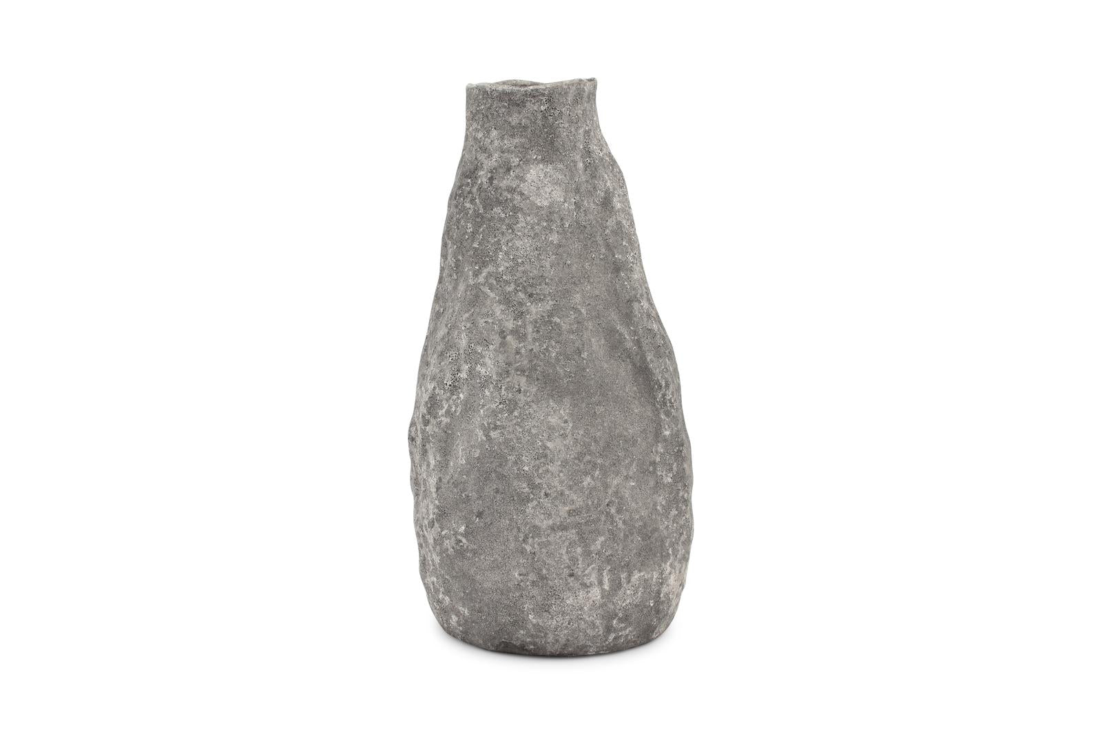 Vaas 17xH33,5cm antraciet Cave