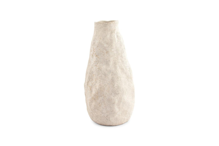 Vaas 17xH33,5cm beige Cave