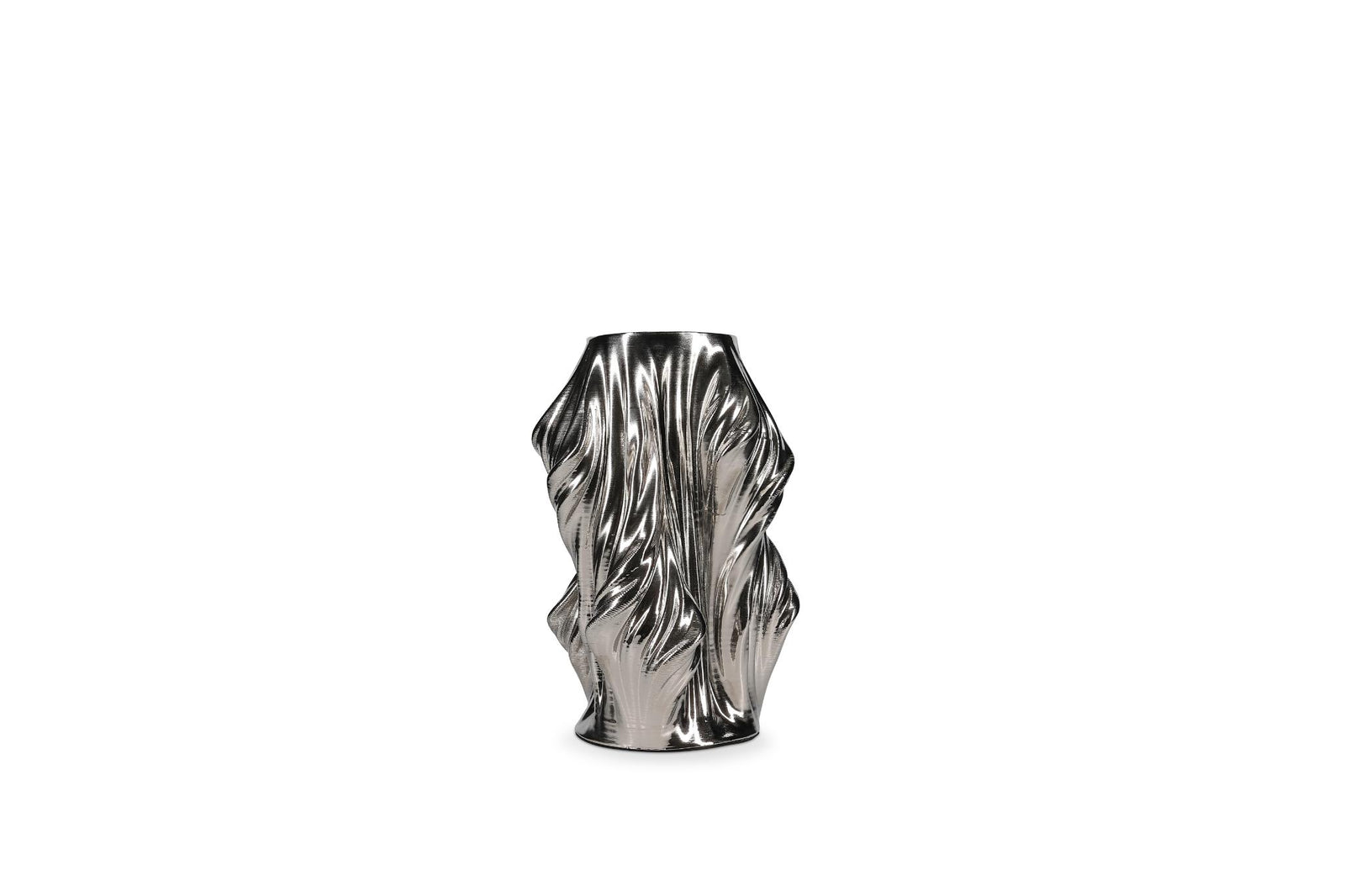 Vaas 20x20xH28,5cm satin silver Vea