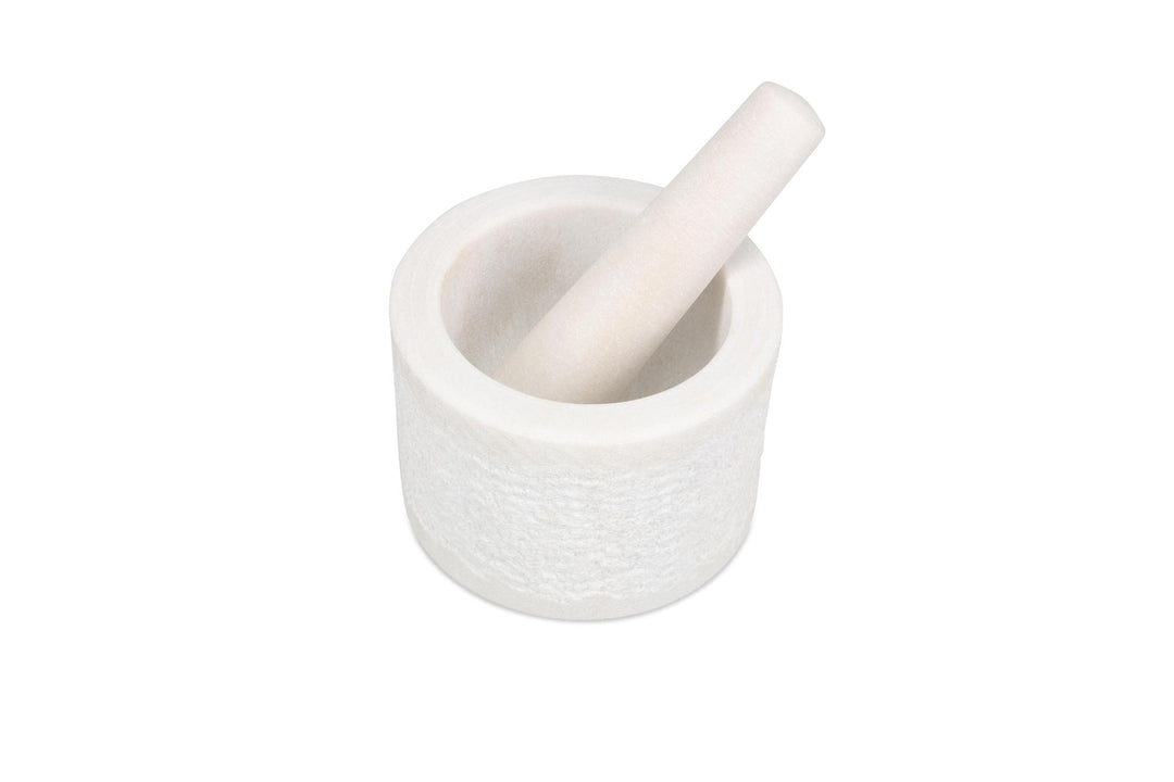 Vijzel en stamper 14xH10cm white Marbliss