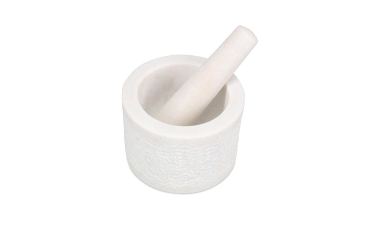Vijzel en stamper 14xH10cm white Marbliss