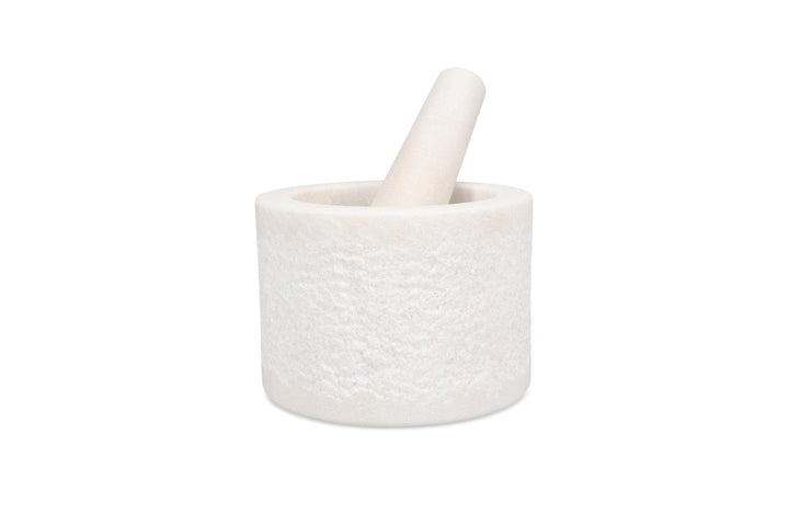 Vijzel en stamper 14xH10cm white Marbliss