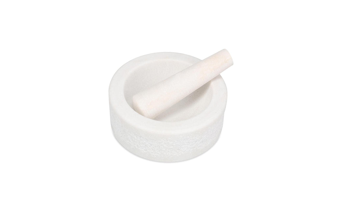 Vijzel en stamper 16xH6cm white Marbliss